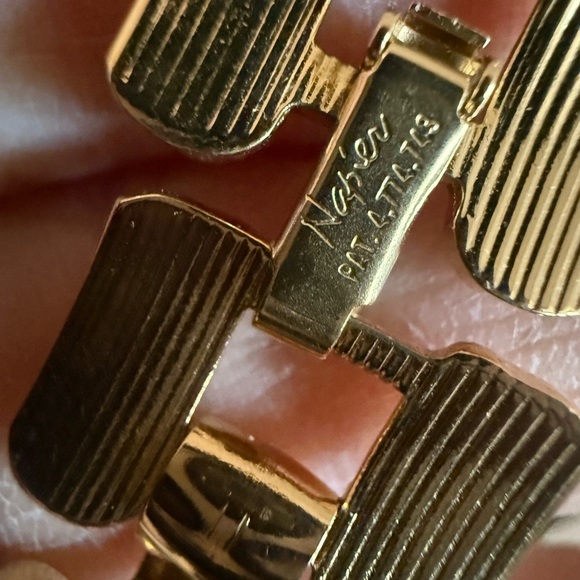 Napier Gold Plated Chain-Link Choker Necklace with Swarovski Crystal Accents - Picture 6 of 6